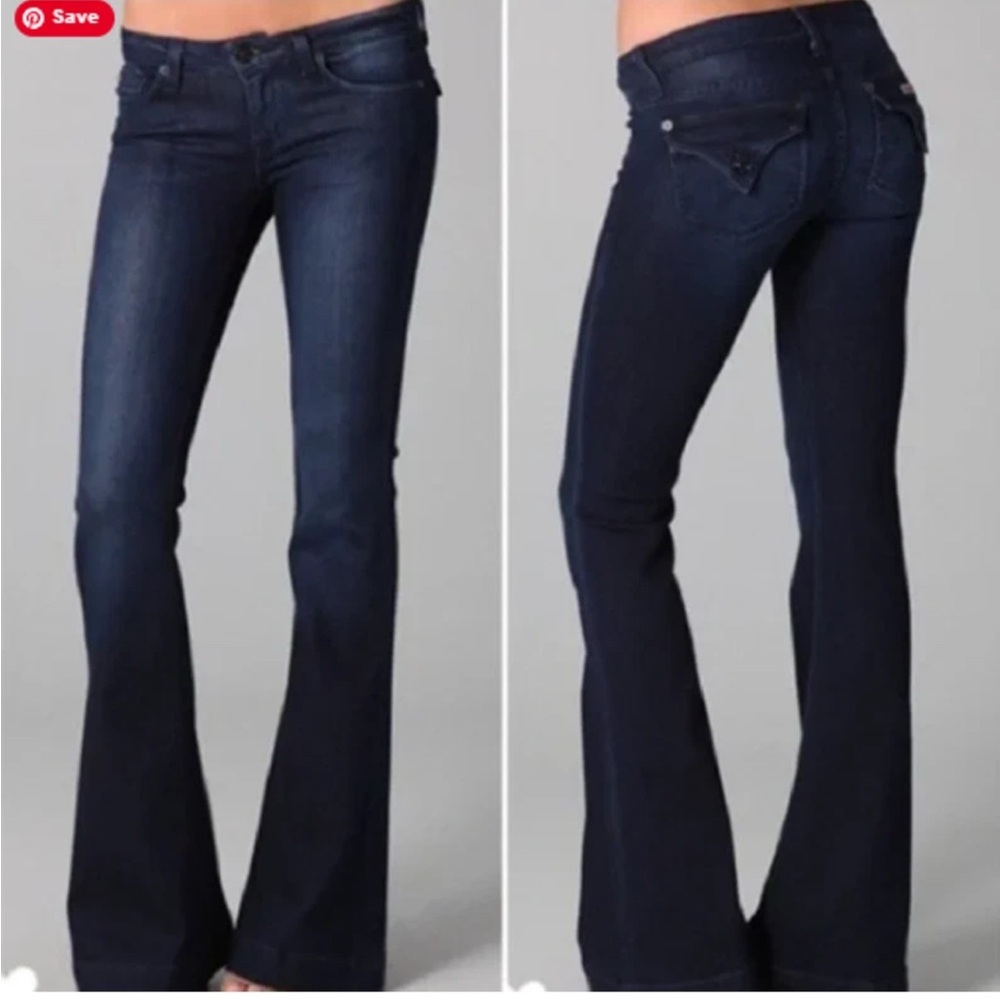NWOT Hudson Ferris Flare Jeans Women’s 27 Dark London Wash Y2K Premium Denim